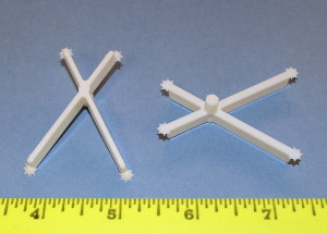 Shelf Hold Down 5mm peg White, Bag of 8