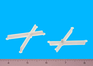 Shelf Hold Down 3mm peg White, Pkg of 100