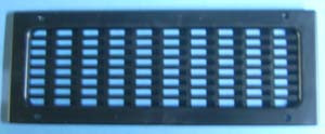Vent Grill Black 2-5/8" X 8-21/32", Bag of 1