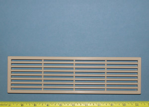 Vent Grill Almond 2-1/2" X 10", Pkg of 1