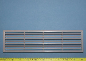 Vent Grill Gray 2-1/2" X 10", Pkg of 1