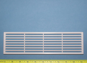 Vent Grill White 2-1/2" X 10", Pkg of 1
