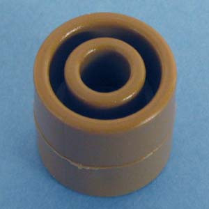 Drawer Slide Spacer (Round) 7/8" x 1", Tan, Pkg of 50