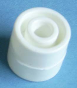 Drawer Slide Spacer (Round) 7/8" x 1", White, Bag of 8