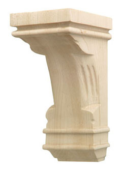 Corbel, Regency, maple, 2 7/8 x 6"
