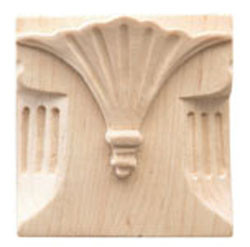 Carved Ornament, Regency, maple, 2 7/8 x 2 7/8"