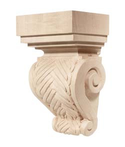Corbel, Rattan, maple, 5 7/8 x 9"