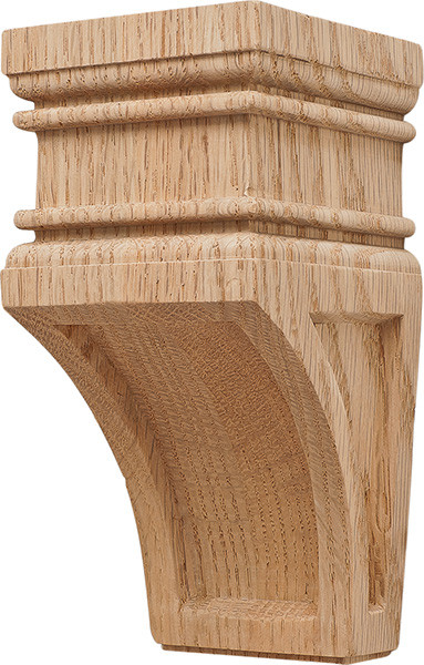 Corbel, Arcadian, oak, 2 7/8" x 6"