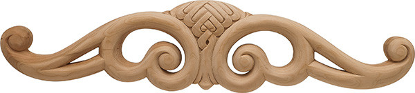 Carved Onlay, braid, cherry, 20 x 4 1/2"
