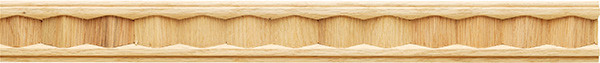 Carved Moulding, Arcadian, oak, 2 x 3/4 x 96"