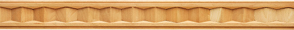 Carved Moulding, Arcadian, cherry, 2 x 3/4 x 96"