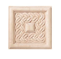 Carved Ornament, Rattan, maple, 5 7/8 x 5 7/8"