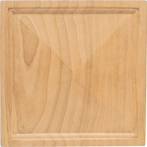 Carved Ornament, Arcadian, maple, 5 7/8" x 5 7/8"