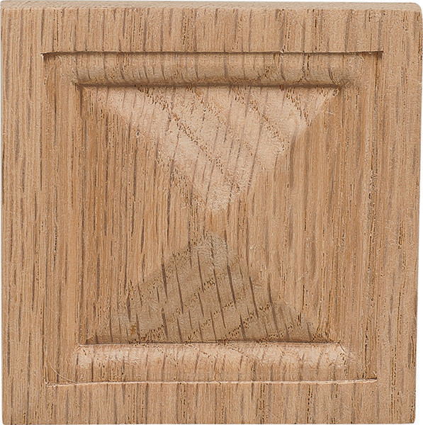 Carved Ornament, Arcadian, oak, 2 7/8" x 2 7/8"