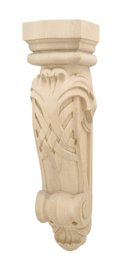 Corbel, Interlacings, maple, 3 1/2" x 13"