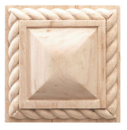 Carved Ornament, Americana, maple, 2 7/8 x 2 7/8"