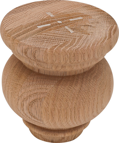 Bunn Foot, oak, 4" x 4-1/2"