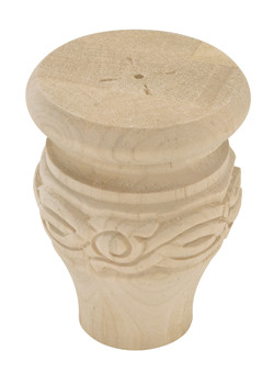 Bunn Foot, Interlacings, cherry, 3 1/2" x 4 1/2"