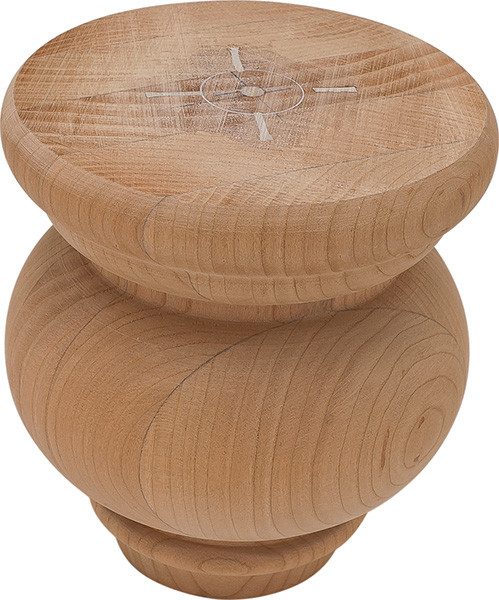 Bunn Foot, cherry, 4" x 4-1/2"