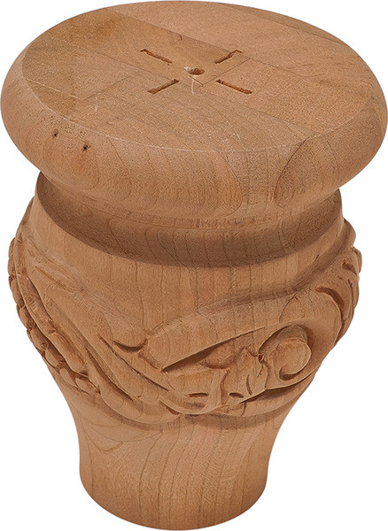 Bunn Foot, Bordeaux, cherry, 3 1/2" x 4 1/2"