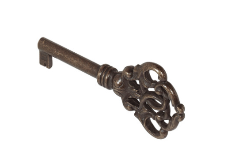 Decorative Key, Effective Shank Length 38 mm, Burnished Brown, Pro-Pack of 10 pcs