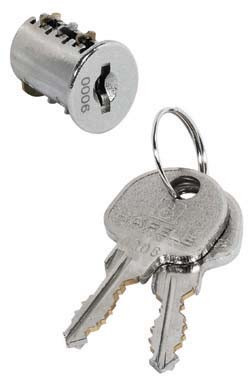 Lock Core, Symo, zinc, nickel plated, keyed alike SH1