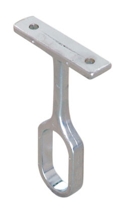 Oval Center Support, surface mount, zinc, chrome-plated 15mm x 30mm