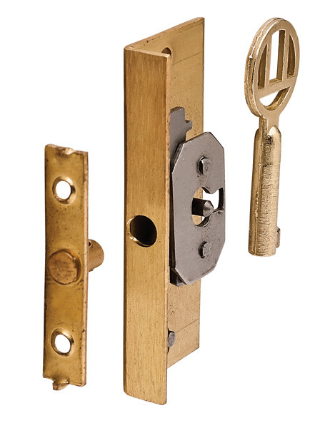 Half Mortise Lock, brass, 18mm x 44mm x 7mm