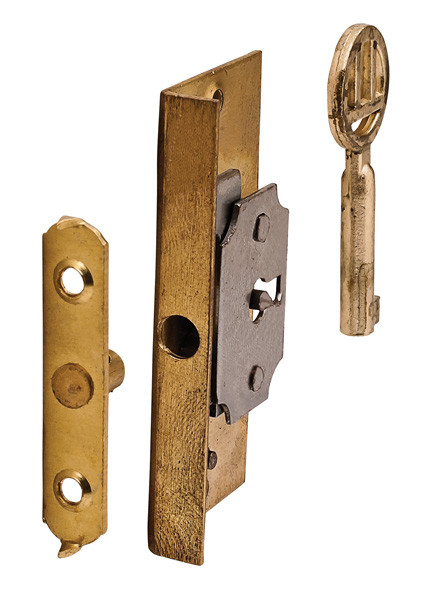 Half Mortise Lock, brass, 24mm x 51mm x 8mm