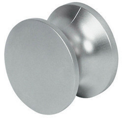 Push-Button Knob, plastic, nickel-plated matt