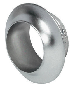 Rosette, plastic, nickel-plated matt, 13mm