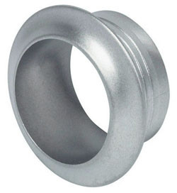 Rosette, plastic, brass polished, 19mm