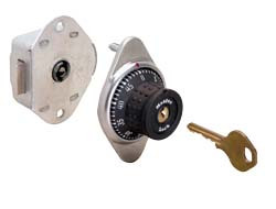 Mastercombi Lock, left hand, steel, galvanized, plastic, black