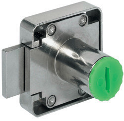Rim Lock, Symo, zinc, nickel-plated, 32mm