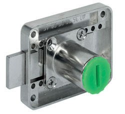 Adjustable Rim Lock, Symo, zinc, nickel-plated, 22mm