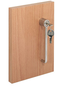 Lock Handle, Symo, zinc, nickel-plated, 144mm