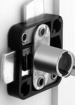 Double Door Straight Lock, lower right or upper left, zinc, black