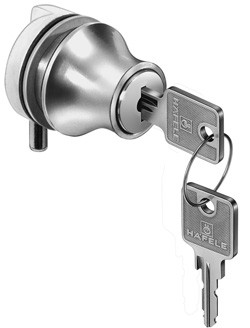 Glass Door Lock, zinc, nickel-plated matt, N7921 PL