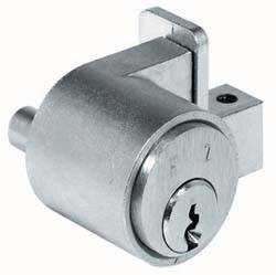 Glass Door Lock, zinc, chrome-plated matt, right hand, H1