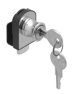 Glass Door Lock, non-bore, double door, steel, brass polished