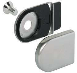 Glass Door Counterpiece, Symo, zinc, nickel-plated matt