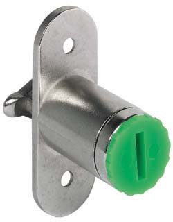 Sliding Door Lock, Symo, left hand, zinc, nickel-plated