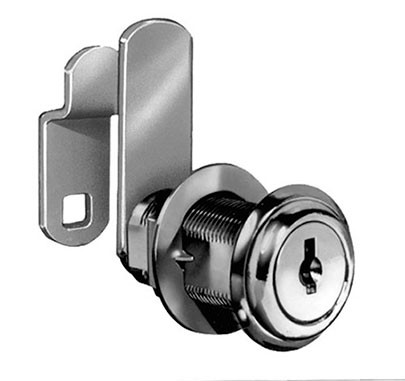 Cam Lock, C8073, Overlay/Flush, 1 3/16", with 180 degree cam rotation, bright nickel, C413A