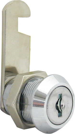 Cam Lock, zinc, chrome-plated, 5/8", keyed alike