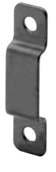 Strike Plate, loop, steel, black, 32mm x 11mm