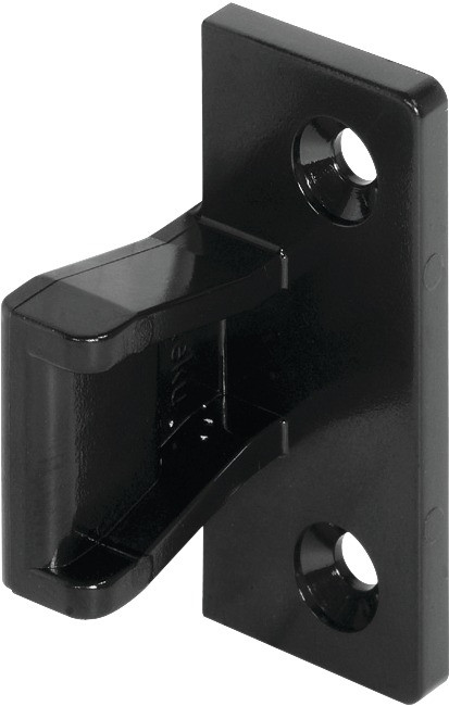 Push-in Fitting, AS Panel Connector Keku, Black, With Varianta screws