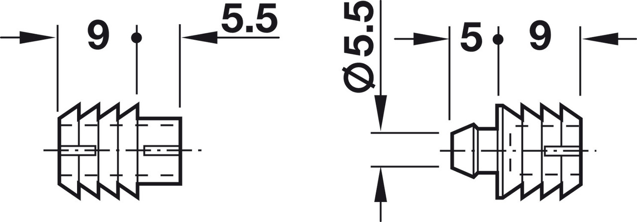 Two-Piece Connector, Press-Fit, Detachable Nylon, 2-piece 267.21.720