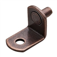 Shelf Support, steel, bronzed, L-shape 5mm with Screw hole 20pcs