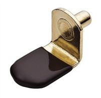 Glass Shelf Support, steel, L-shape brass-plated, 5mm20pcs