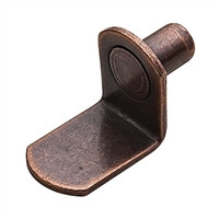 Shelf Support, steel, L-shaped, bronzed, 1/4", 20pcs